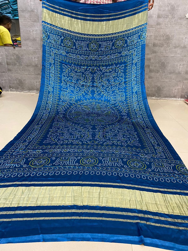 Pure Silk Patola Print Dupatta with Silk Tissue Pallu