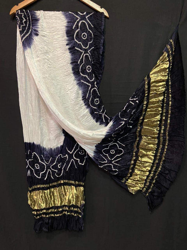 Pure Modal Silk Tie & Dye Hand Bandhani Dupatta