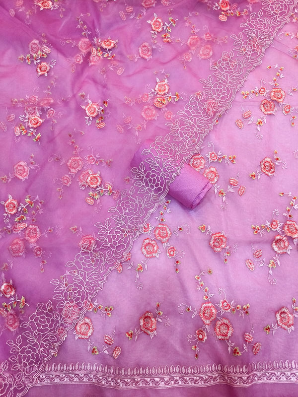 Banarasi Organza Silk Embroidery Salwar Suit