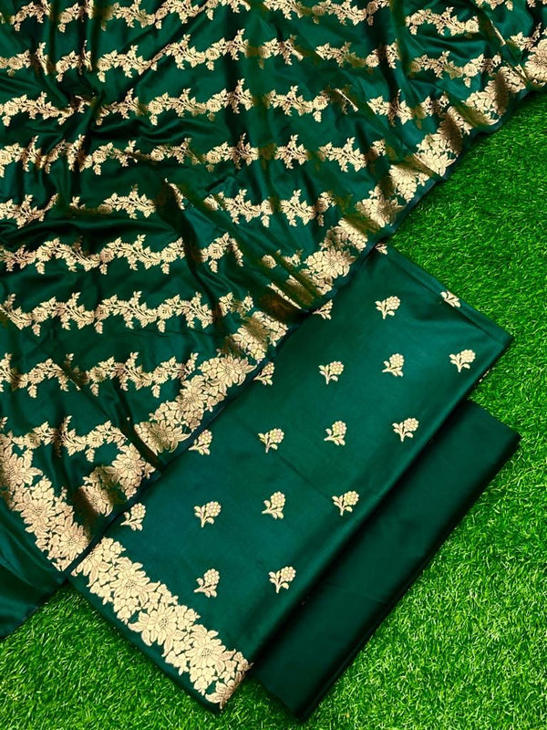 3 pc Banarasi Unstitched Salwar Suit - Leheriya