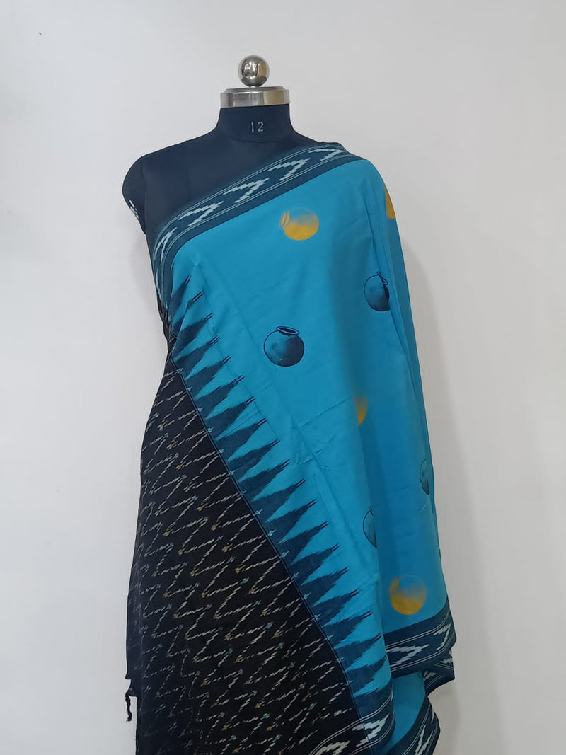 100% Pure Pochampally Cotton Ikat Dupatta