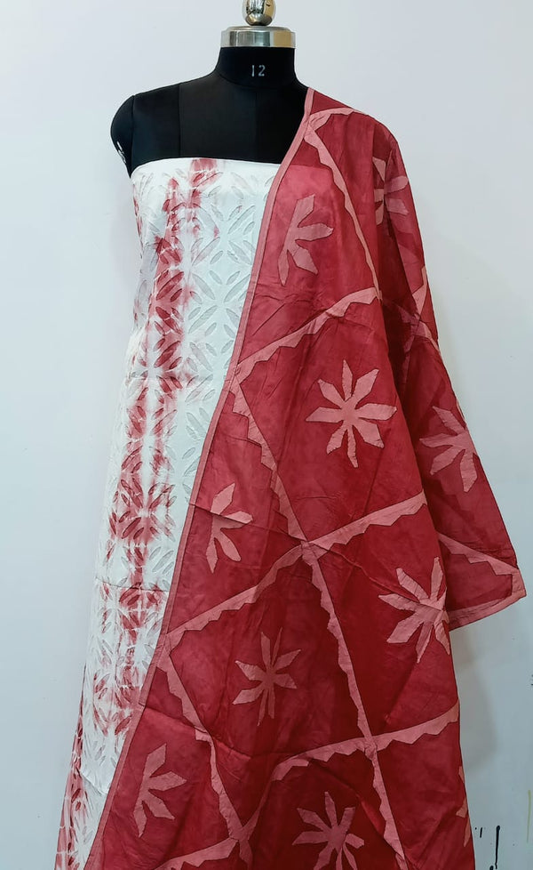 Applique Work Tie & Dye Cotton Salwar Suit