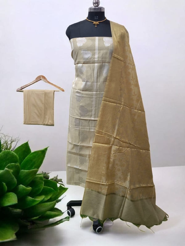 Exclusive Banarasi Unstitched Salwar Suit Set With Dupatta