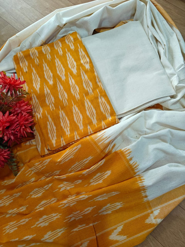 Pochampally Pure Cotton Ikat 3 pc Salwar Suit