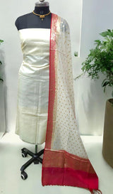 Pure Tussar Silk 2 pc Salwar Suit with Banarasi Silk Dupatta