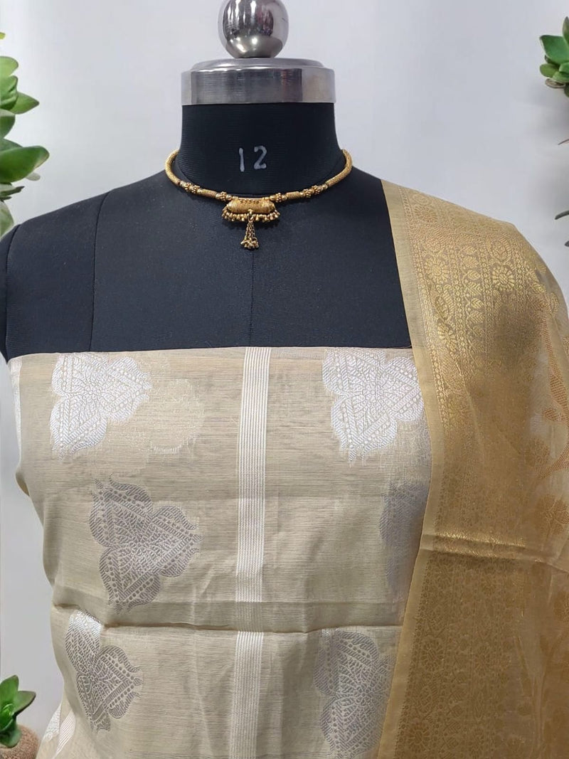 Exclusive Banarasi Unstitched Salwar Suit Set With Dupatta