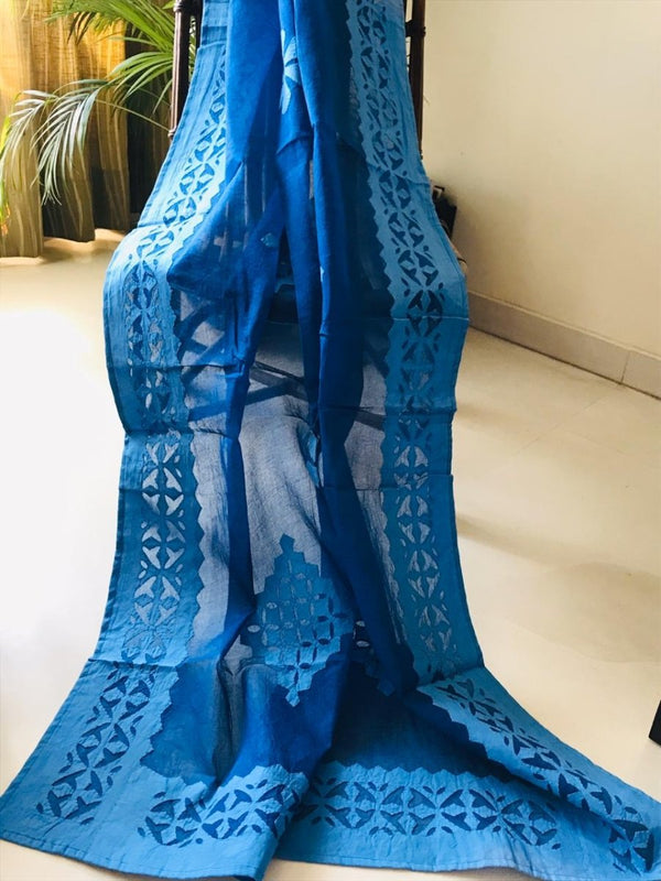 Applique Work Pure Cotton Dupatta - Leheriya