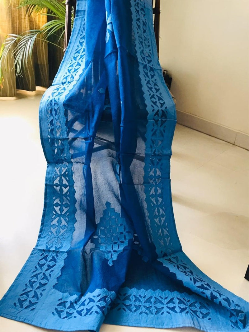 Applique Work Pure Cotton Dupatta - Leheriya