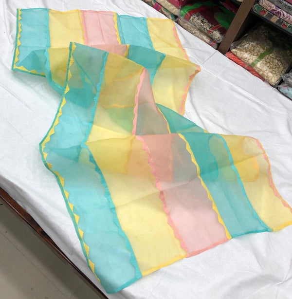 Applique Work Pure Cotton Dupatta - Leheriya