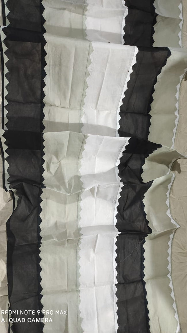 Applique Work Pure Organdy Cotton Dupatta - Leheriya