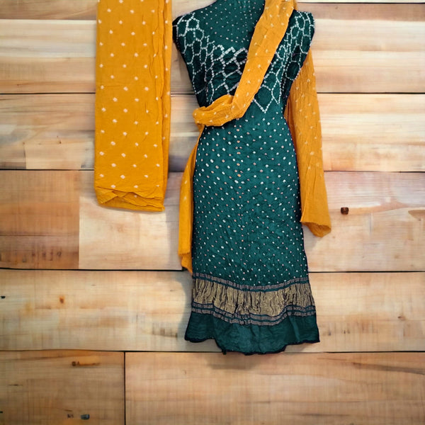 Bandhani Modal Silk 3pc Salwar Suit Material