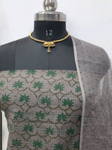 Bagru Pure Cotton Hand Block Printed Kota Doria Unstitched Salwar Suit - Leheriya