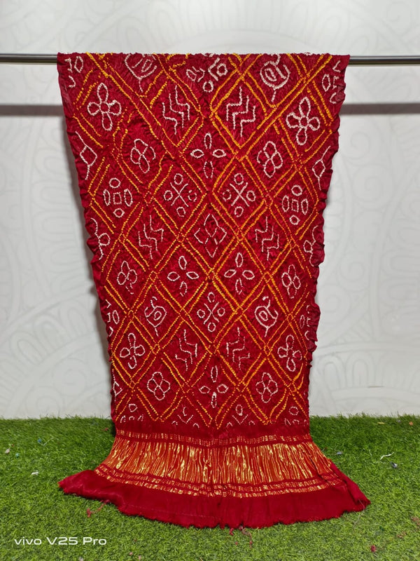 Pure Modal Silk Heavy Bandhej Dupatta | Red |