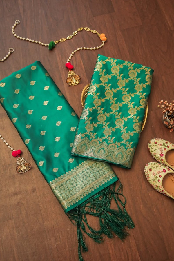 Banarasi 2 pc Paithani Salwar Suit - Leheriya