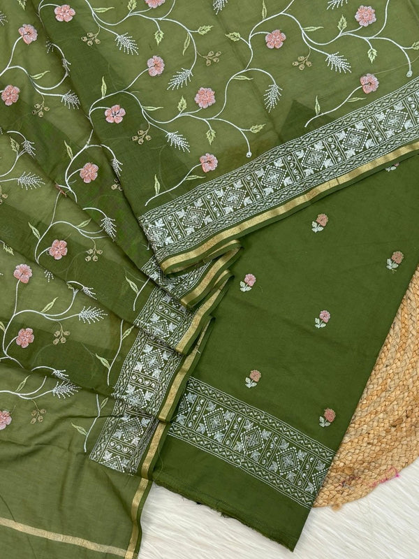 Banarasi 3 pc Salwar Suit - Leheriya