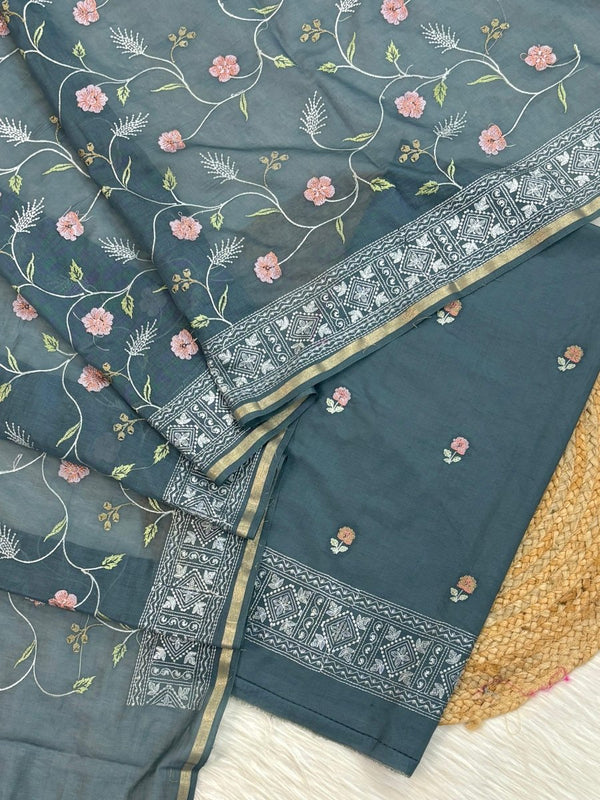 Banarasi 3 pc Salwar Suit - Leheriya