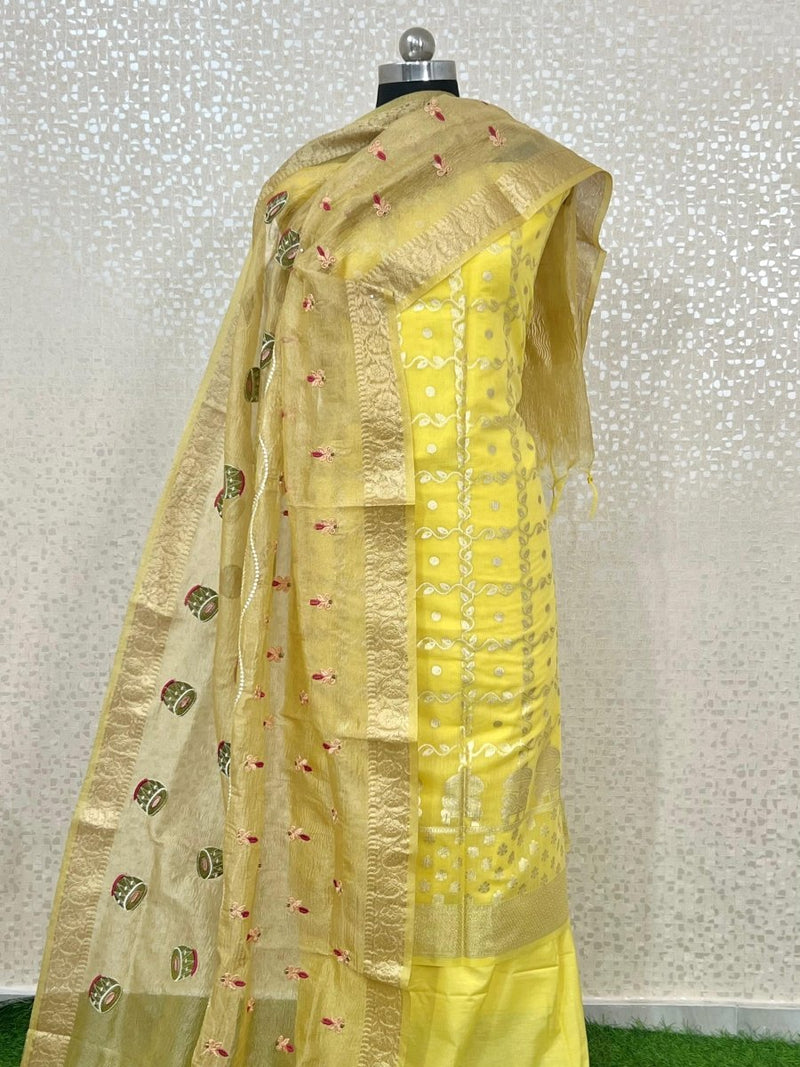 Banarasi 3 pc Salwar Suit - Leheriya