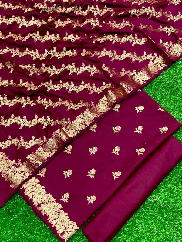 Banarasi 3 pc Salwar Suit - Leheriya