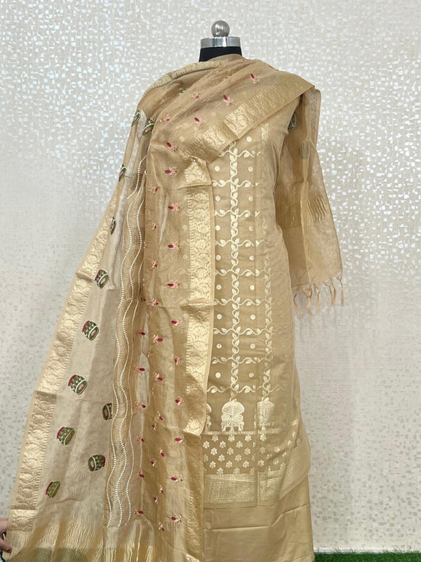 Banarasi 3 pc Salwar Suit - Leheriya