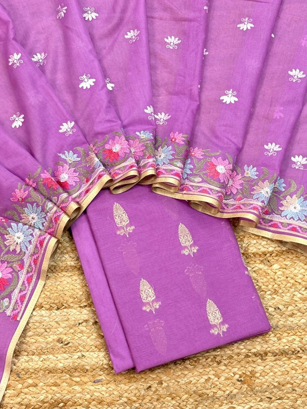 Banarasi 3 pc Salwar Suit - Leheriya