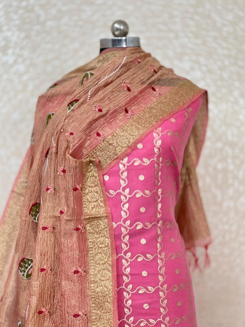 Banarasi 3 pc Salwar Suit - Leheriya