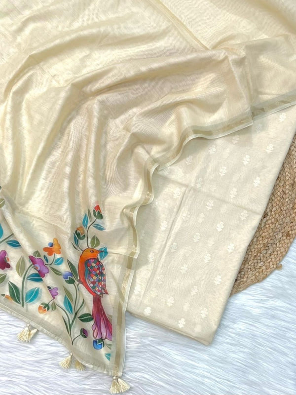 Banarasi 3 pc Unstitched Salwar Suit - Leheriya
