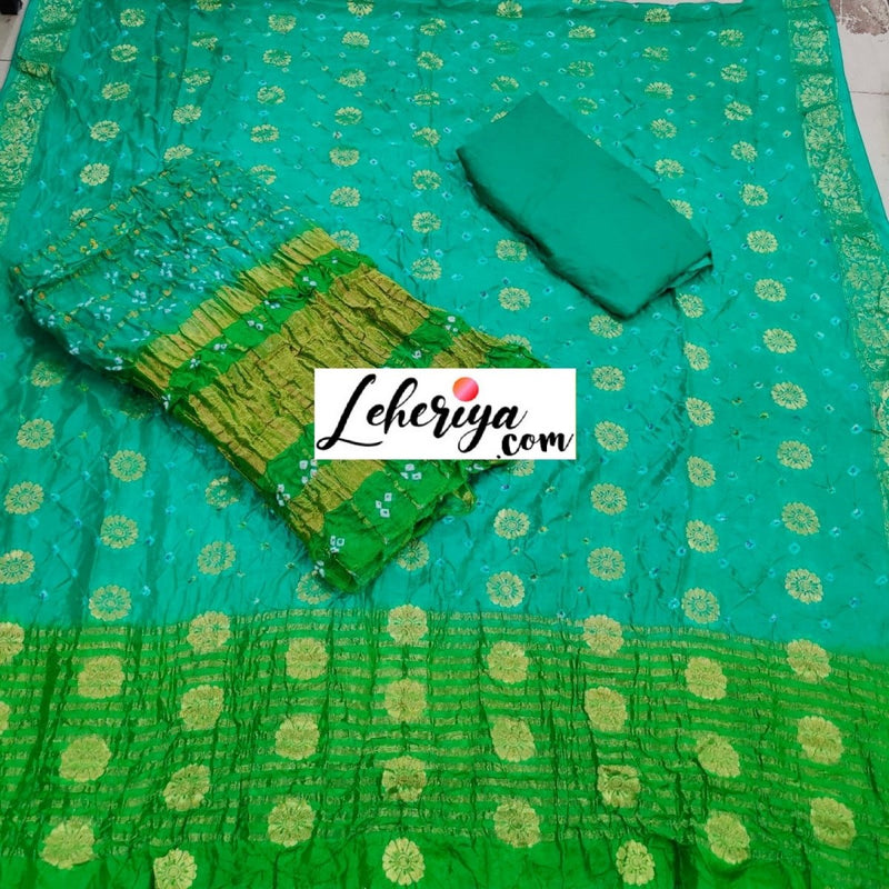 Banarasi Bandhej Gharchola Salwar Suits - Leheriya