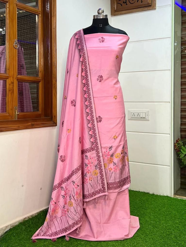 Banarasi Cotton Silk Salwar Suit - Leheriya