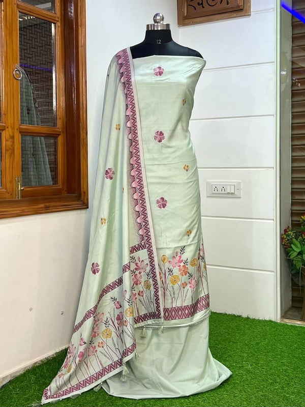 Banarasi Cotton Silk Salwar Suit - Leheriya