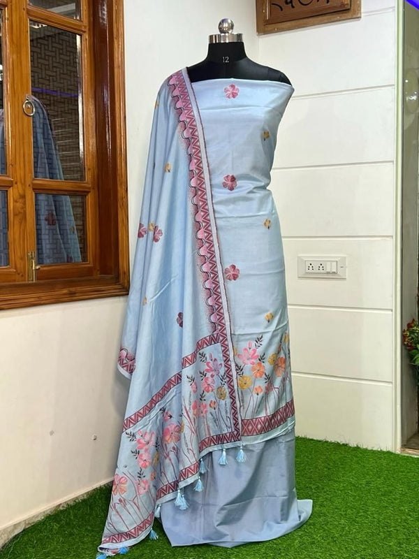 Banarasi Cotton Silk Salwar Suit - Leheriya