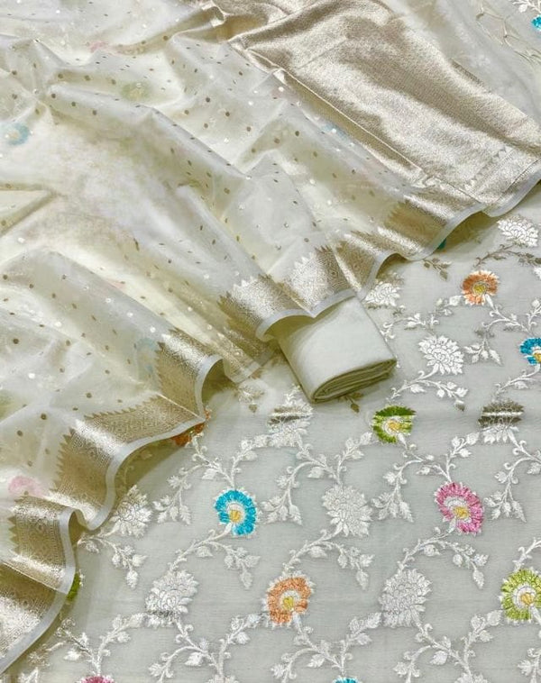 Banarasi Handloom Salwar Suit - Leheriya