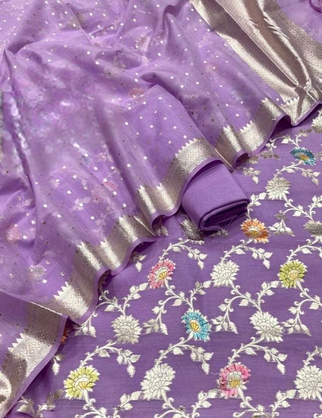 Banarasi Handloom Salwar Suit - Leheriya