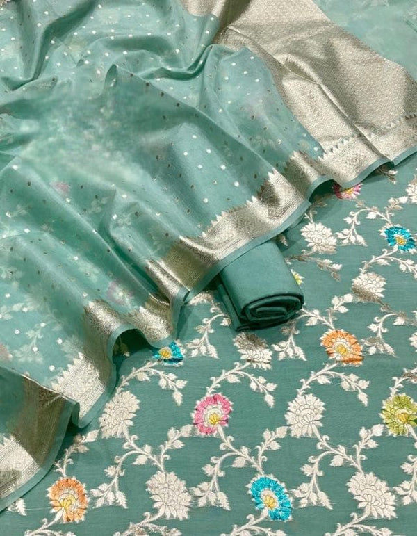 Banarasi Handloom Salwar Suit - Leheriya