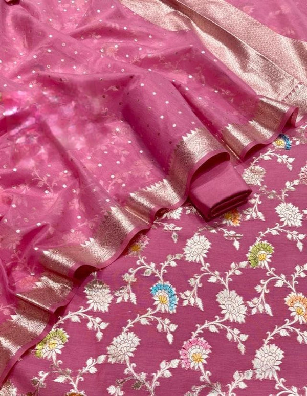 Banarasi Handloom Salwar Suit - Leheriya