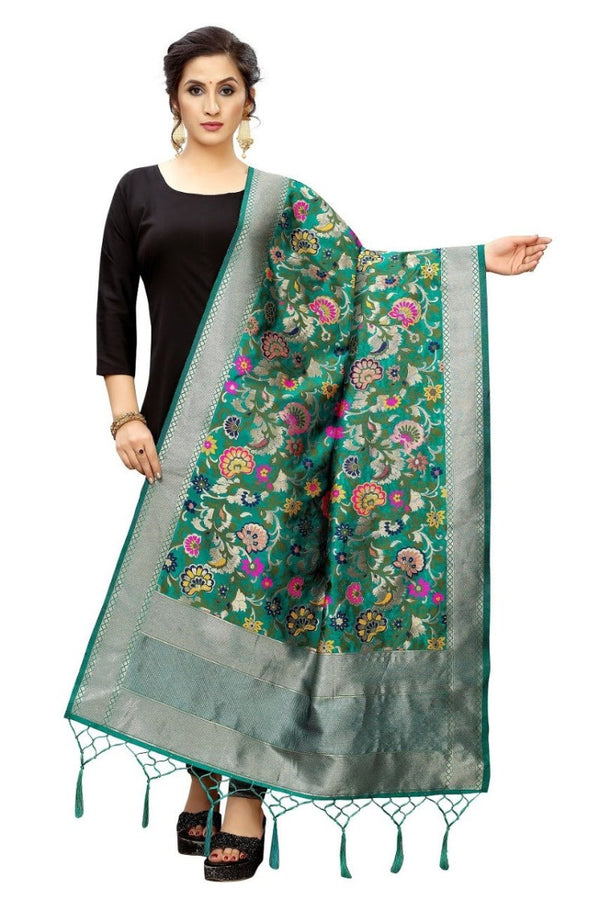 Banarasi Jacquard Weaving Patola Silk Dupatta - Leheriya