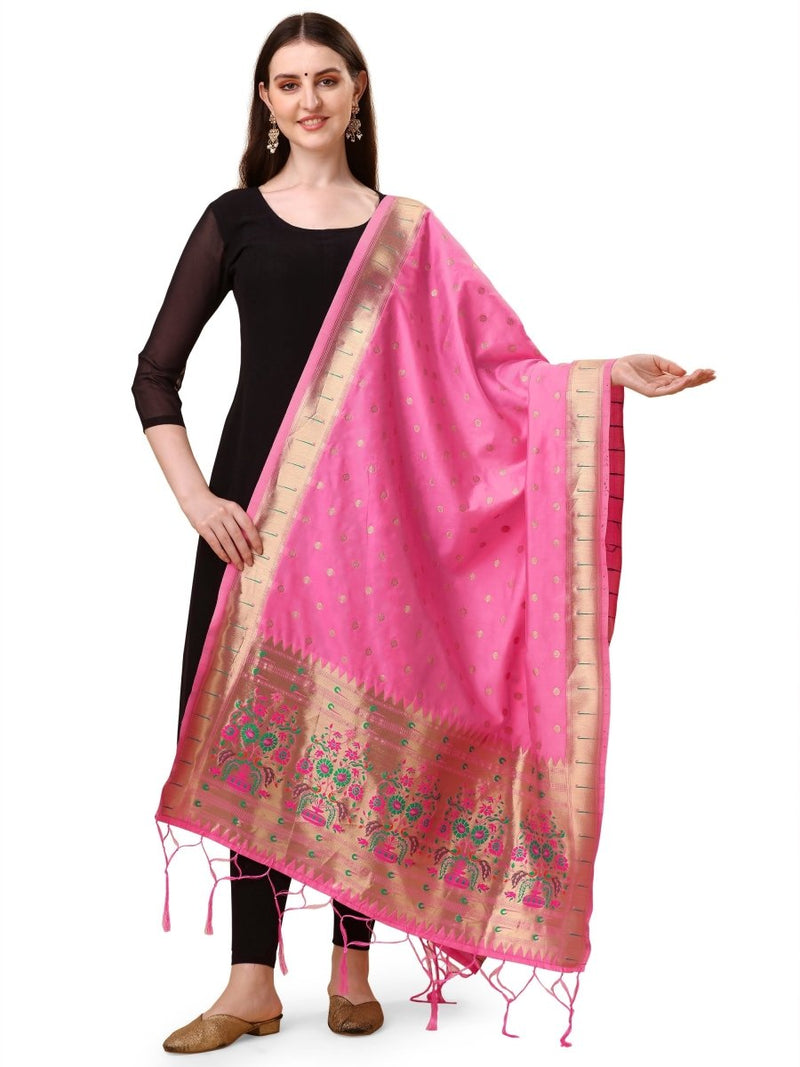 Banarasi Jacquard Weaving Patola Silk Dupatta - Leheriya