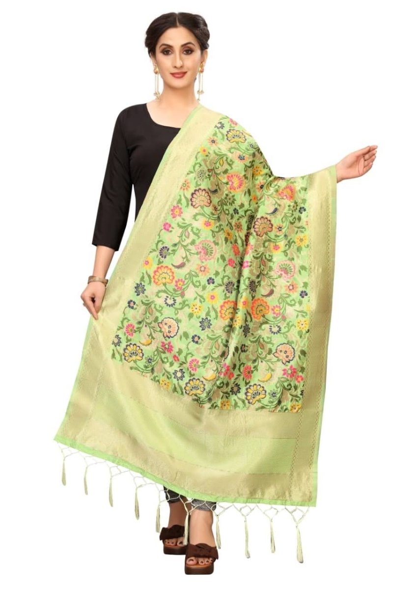 Banarasi Jacquard Weaving Patola Silk Dupatta - Leheriya