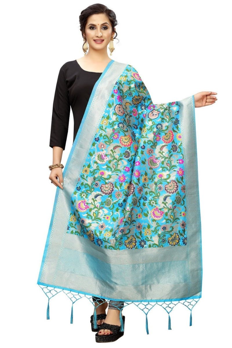 Banarasi Jacquard Weaving Patola Silk Dupatta - Leheriya