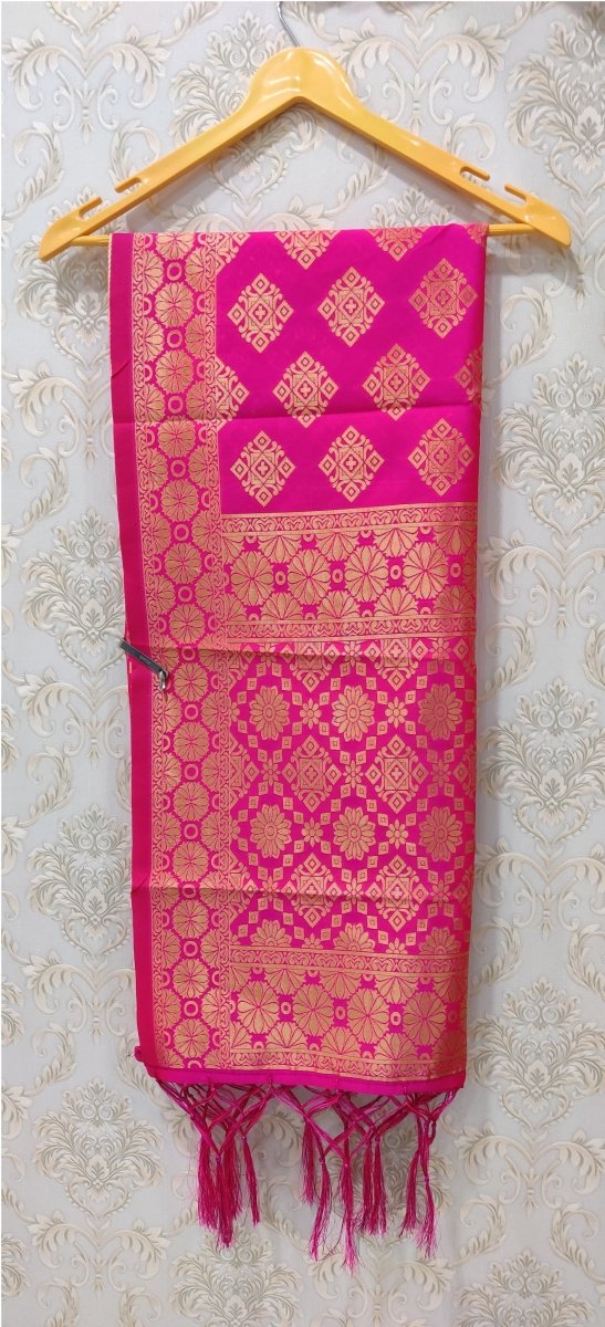 Banarasi Jacquard Weaving Patola Silk Dupatta - Leheriya