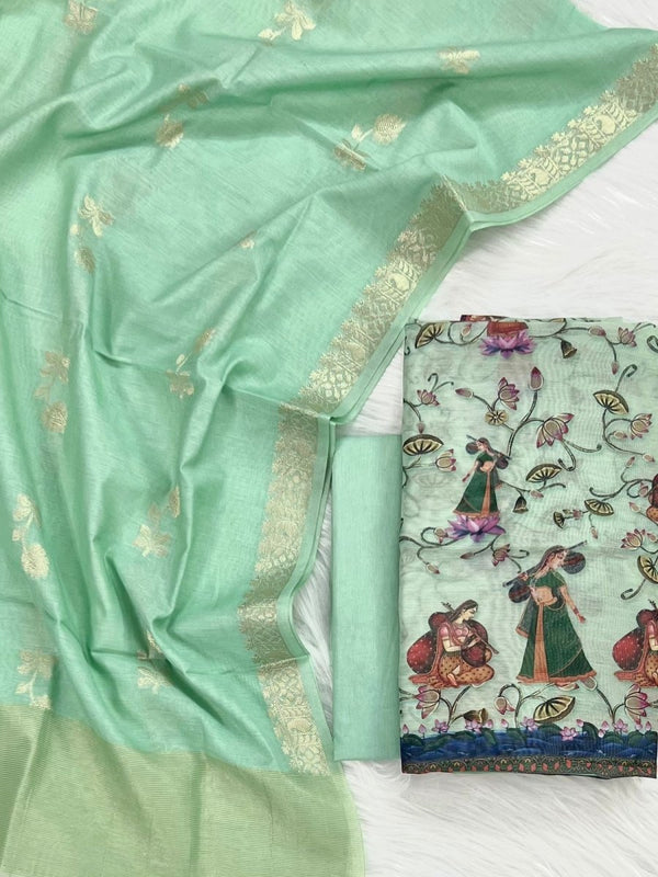 Banarasi Pichwai Salwar Suit - Leheriya