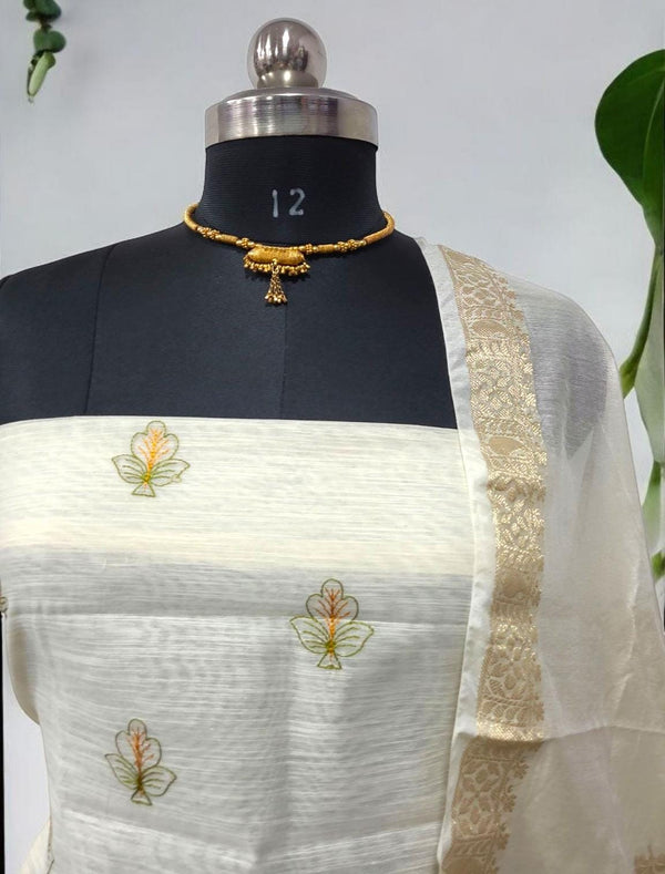 Banarasi Salwar Suit Material - Leheriya