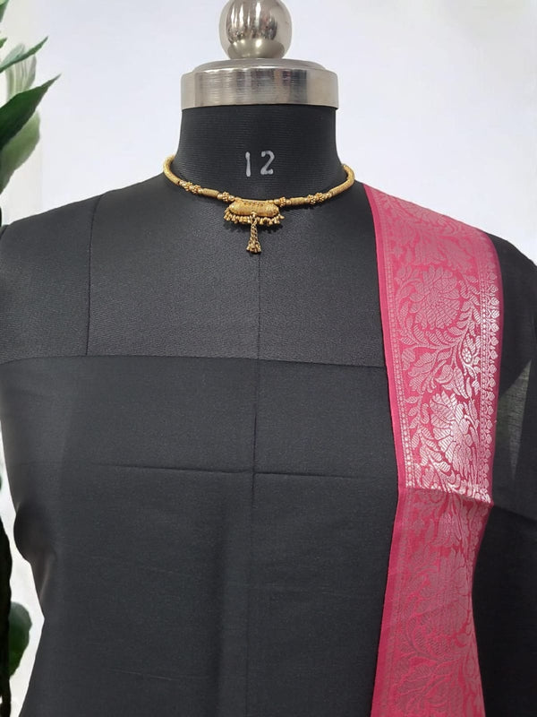 Banarasi Spun Silk Unstitched Salwar Suit - Leheriya
