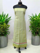 Banarasi Unstitched Salwar Suit with Dupatta - Leheriya
