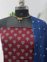 Bandhani dupatta & Ajrakh Fusion 2 pc Salwar Suit - Leheriya