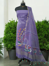 Bengal Handwoven Jamdani 2 pc Muslin Unstitched Salwar Suit - Leheriya
