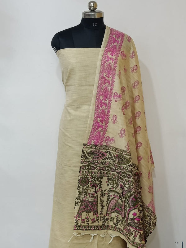 Bhagalpur Cotton Kalamkari Salwar Suit - Leheriya