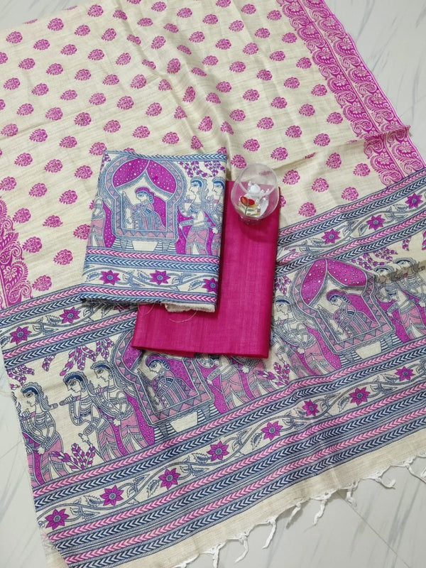 Bhagalpur Cotton Kalamkari Salwar Suit - Leheriya