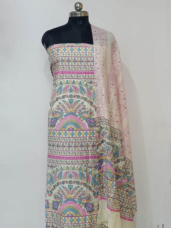 Bhagalpur Cotton Kalamkari Salwar Suit - Leheriya