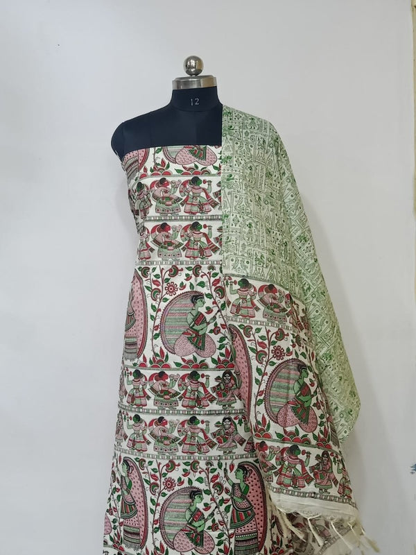 Bhagalpur Cotton Kalamkari Salwar Suit - Leheriya