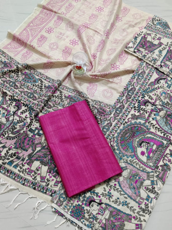 Bhagalpur Cotton Kalamkari Salwar Suit - Leheriya